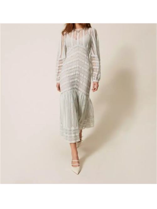 Abito lungo in pizzo a righe TWINSET | 261TP2542.13162